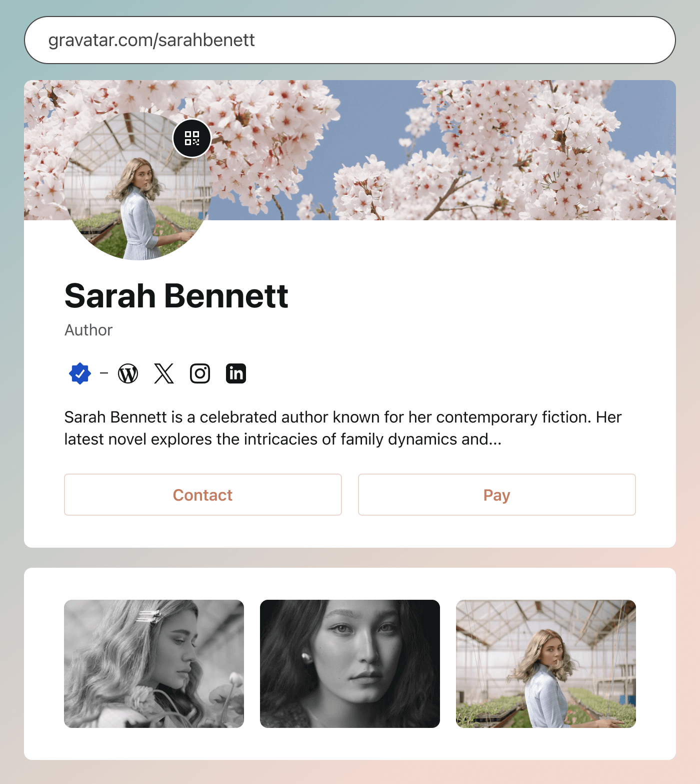 Sarah Bennett profile three